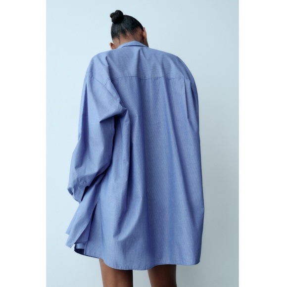 Zara Striped Women’s Menswear Style Poplin Shirt Small - Picture 7 of 16